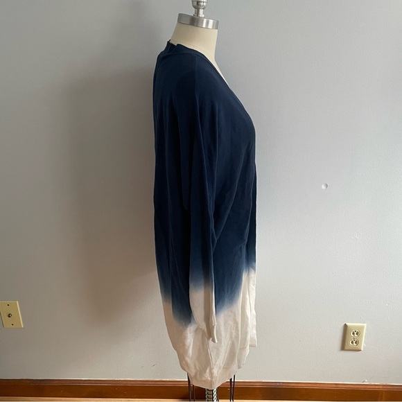 Three Dots x Nordstrom Blue Ombré Long Open Cardigan- Size Extra Small- NWT - Picture 4 of 7